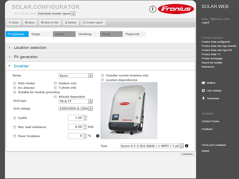 Fronius Solar.Configurator Fronius Solar.Configurator